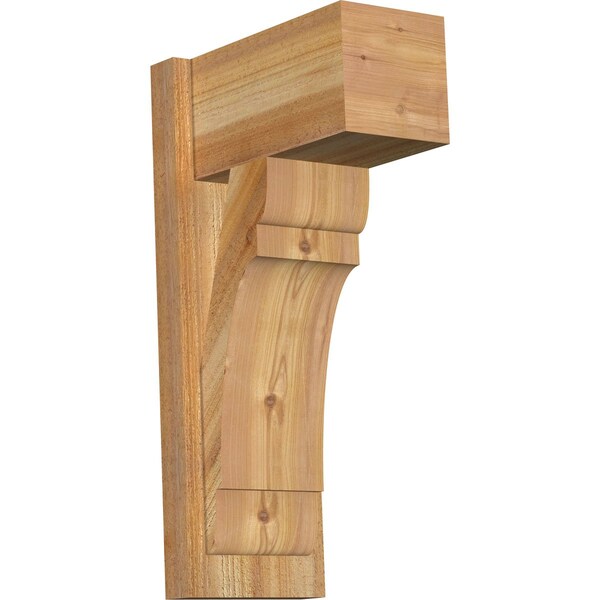 Ekena Millwork Olympic Block Rough Sawn Outlooker, Western Red Cedar, 8"W x 14"D x 26"H OUT08X14X26OLY05RWR - main